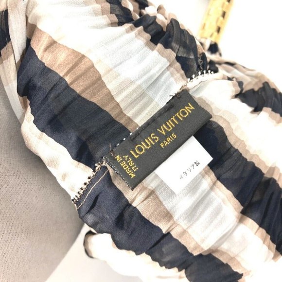 LOUIS VUITTON tassel shawl fringe Rhinestone Stole/Shawl - Picture 3 of 10